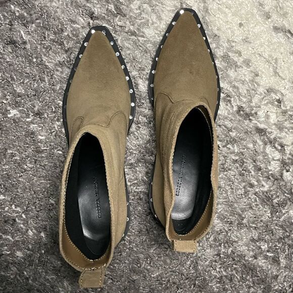 NIB Rebecca Minkoff Nanine Suede Western Boots - Picture 6 of 11